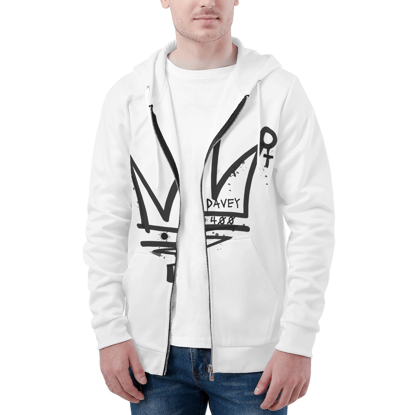 CyclePath All Over Print Zip Up Hoodie