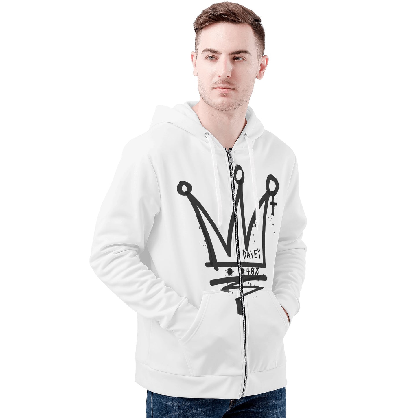 CyclePath All Over Print Zip Up Hoodie