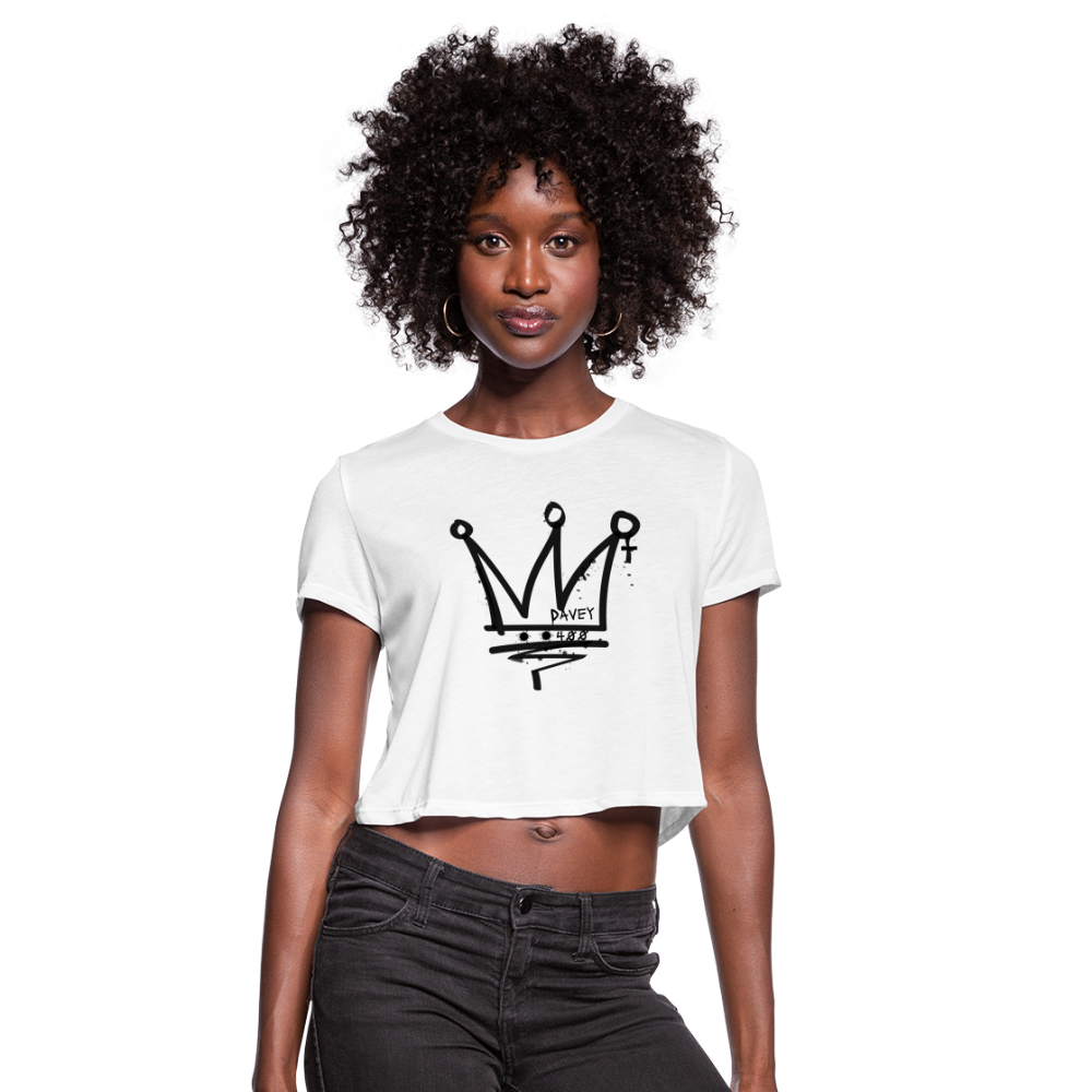CyclePath by Davey Women's Cropped T-Shirt - white
