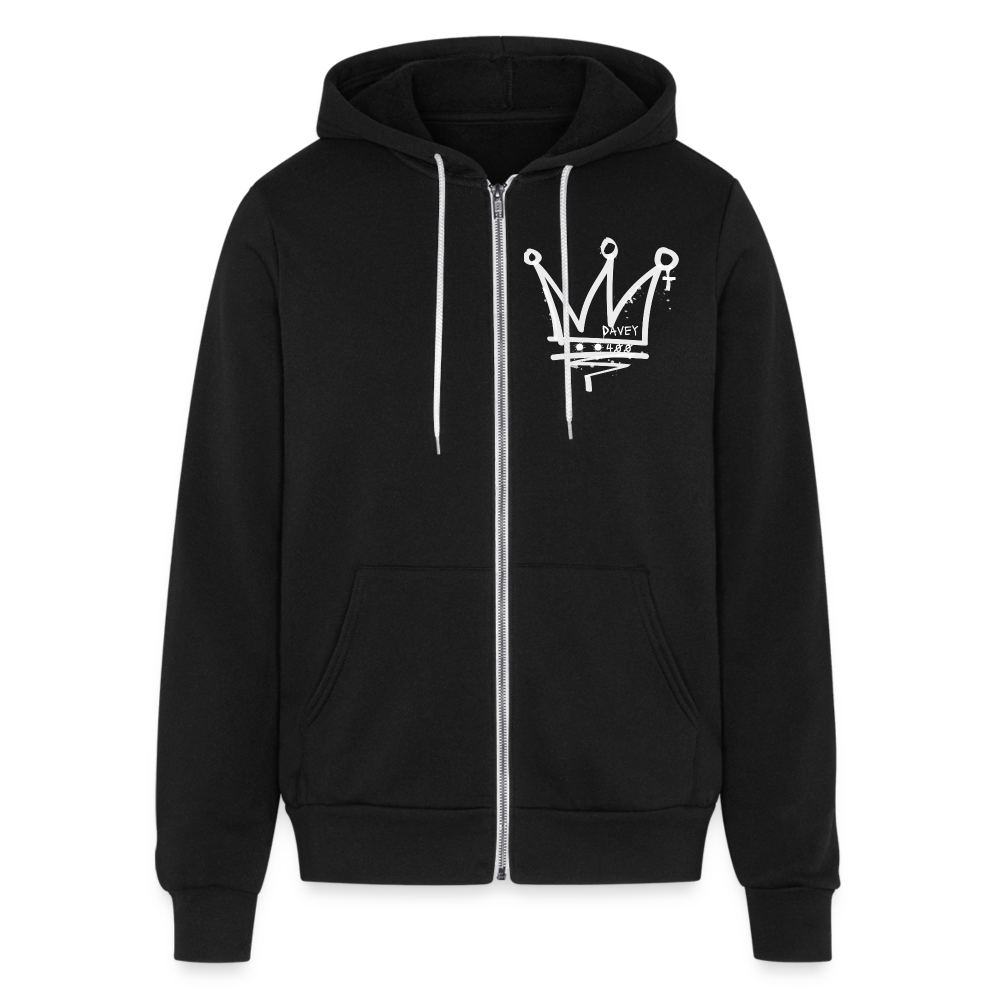 CyclePath by Davey Bella + Canvas Unisex Full Zip Hoodie - black