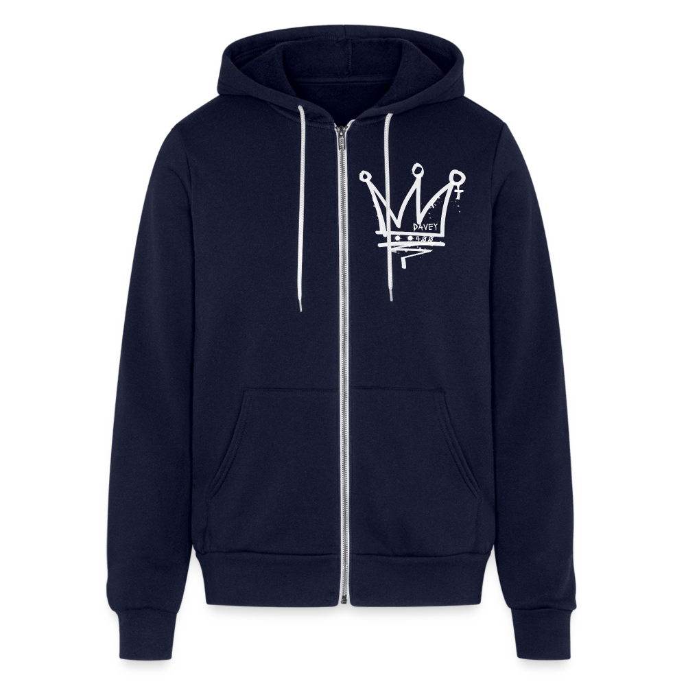CyclePath by Davey Bella + Canvas Unisex Full Zip Hoodie - navy