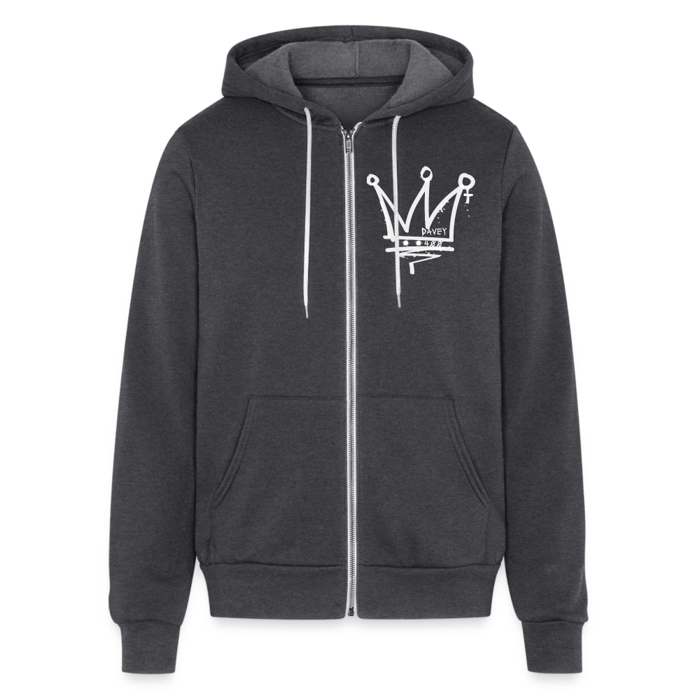 CyclePath by Davey Bella + Canvas Unisex Full Zip Hoodie - charcoal grey