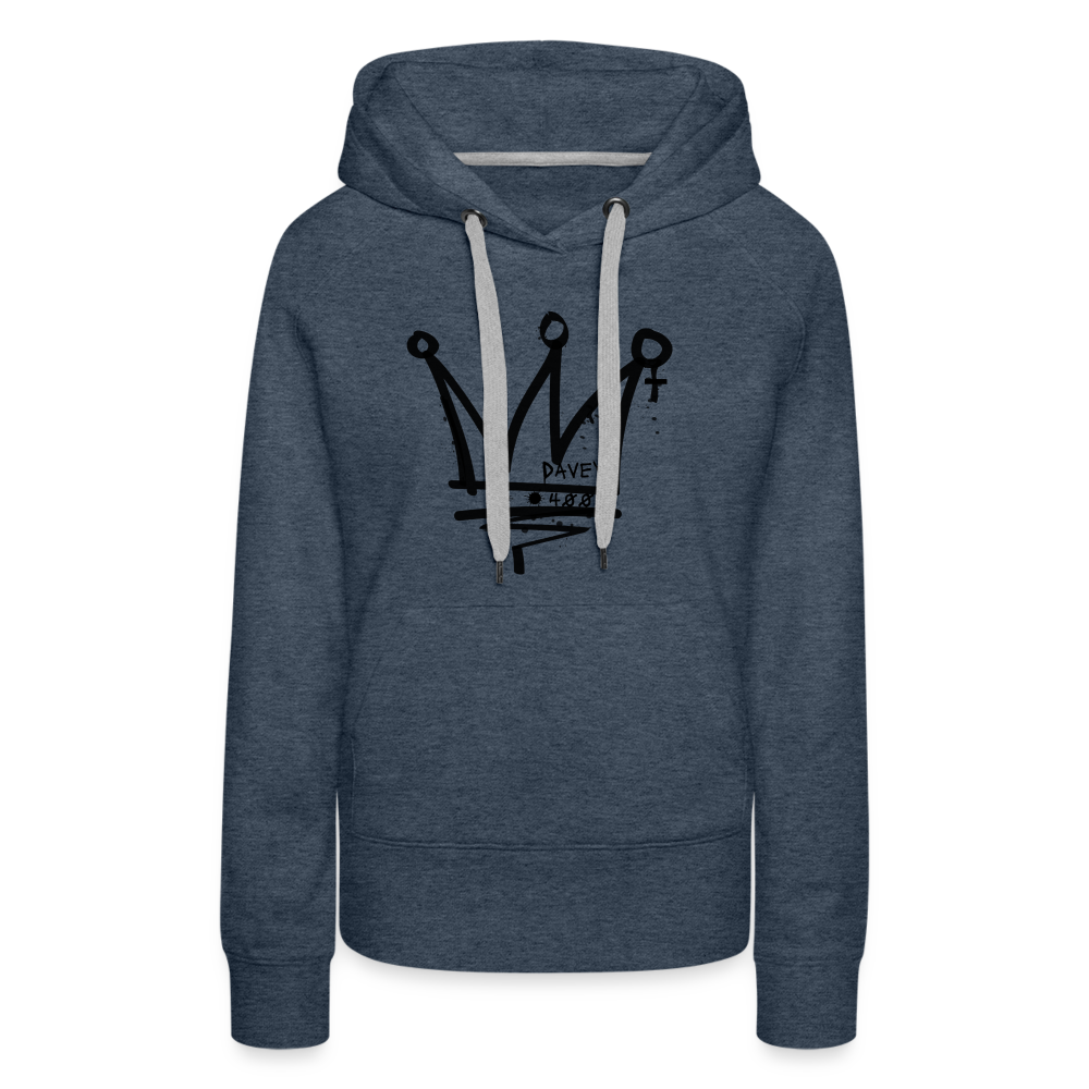 CyclePath Women’s Premium Hoodie 2.0 - heather denim