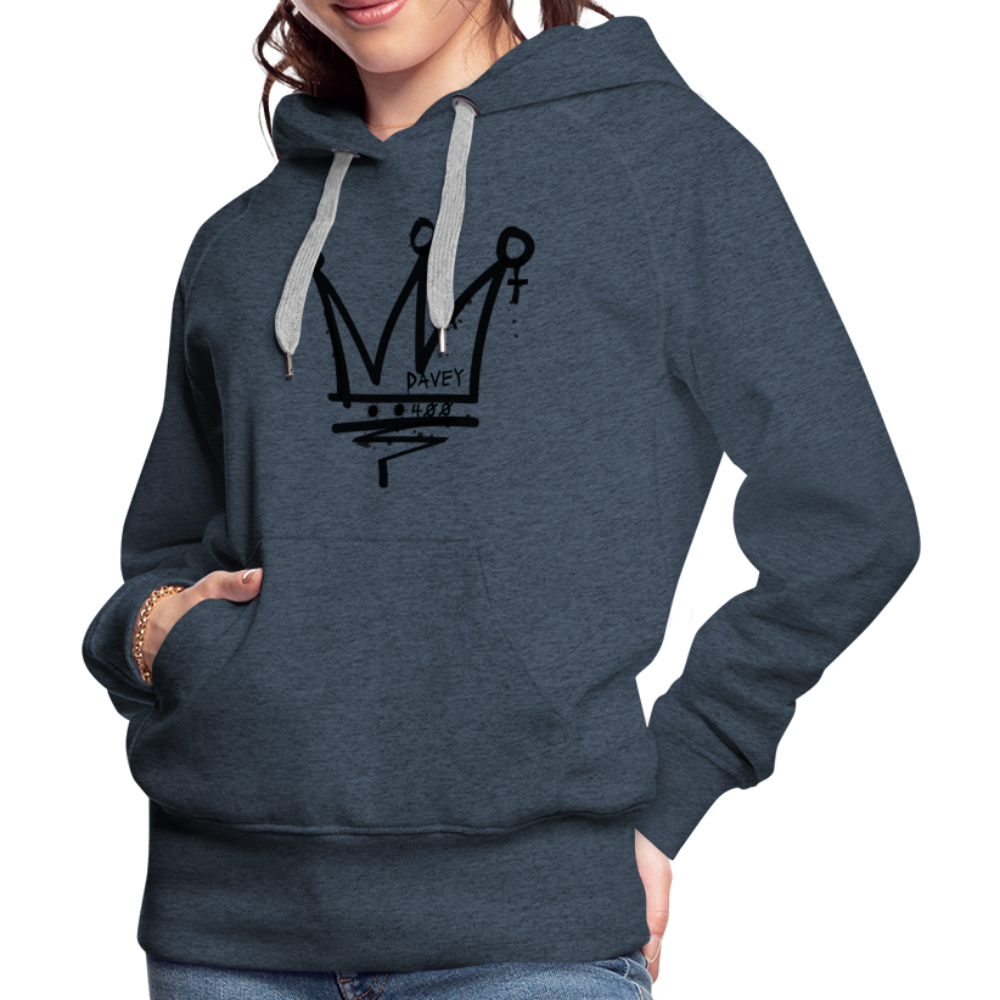 CyclePath Women’s Premium Hoodie 2.0 - heather denim