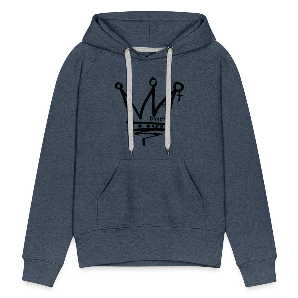 CyclePath Women’s Premium Hoodie 2.0 - heather denim