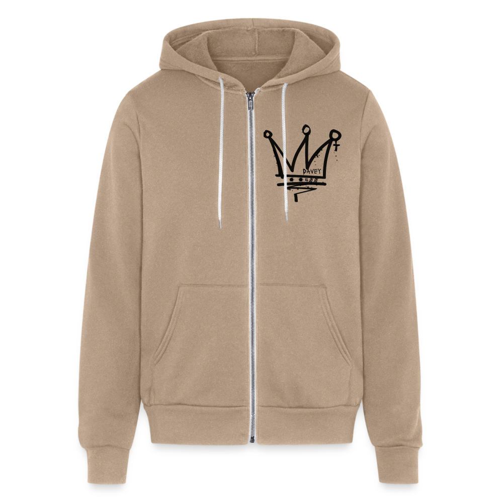 CyclePath Bella + Canvas Unisex Full Zip Hoodie - tan