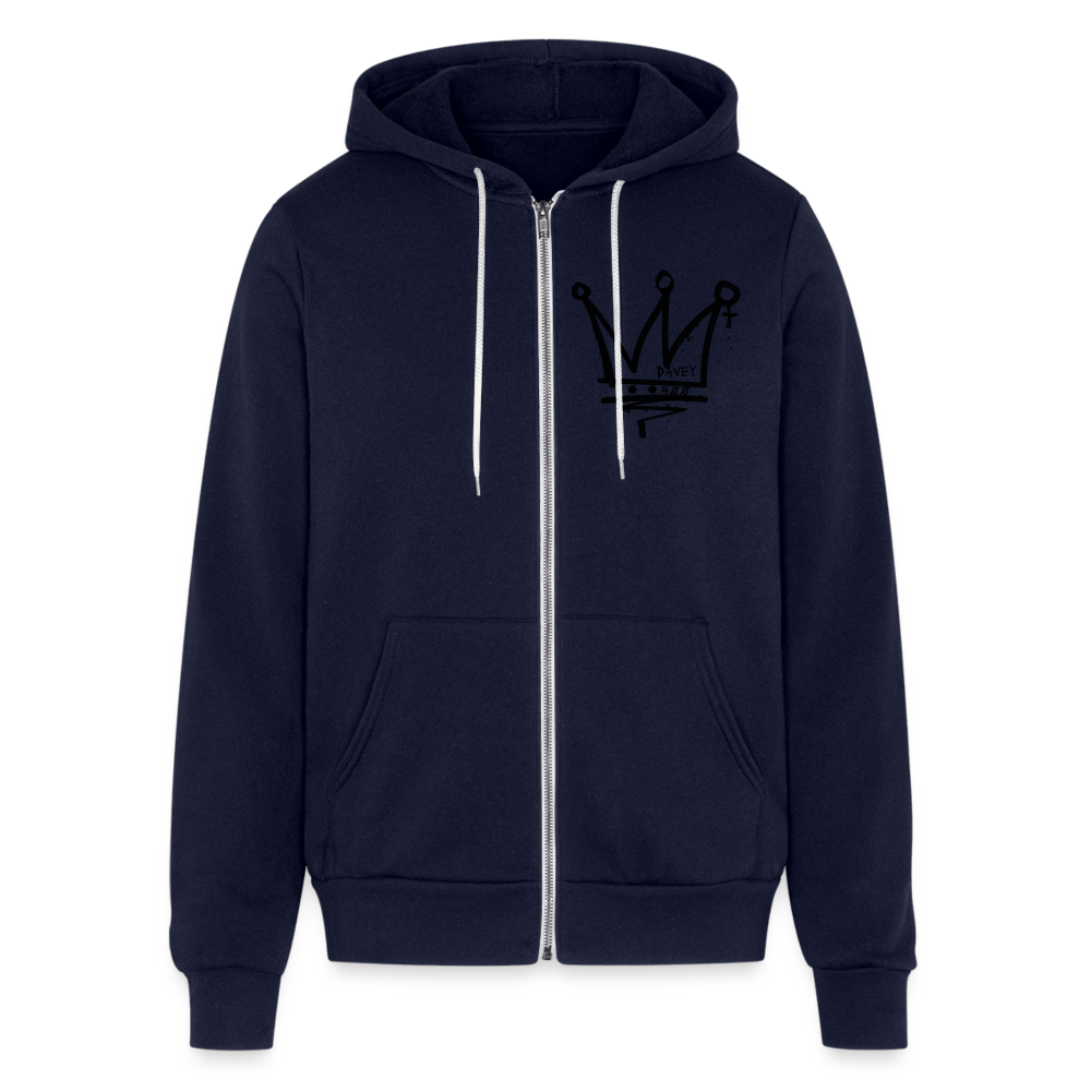 CyclePath Bella + Canvas Unisex Full Zip Hoodie - navy