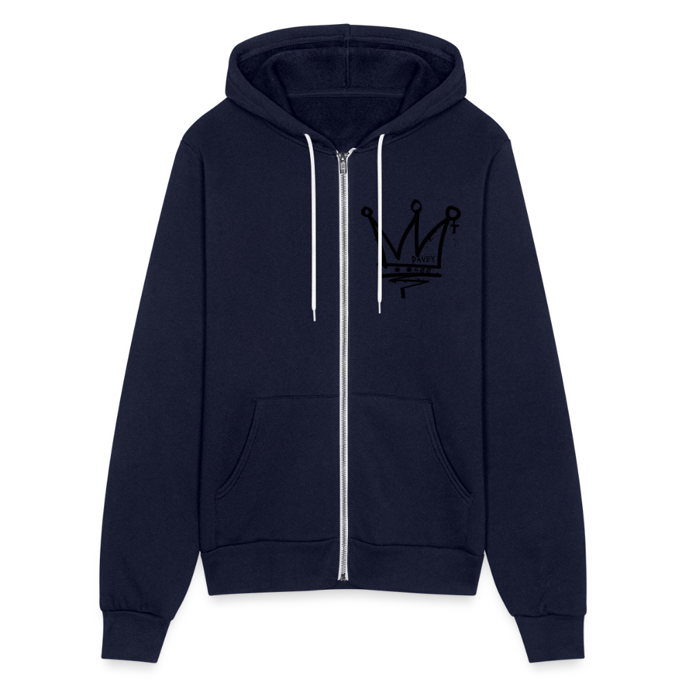 CyclePath Bella + Canvas Unisex Full Zip Hoodie - navy