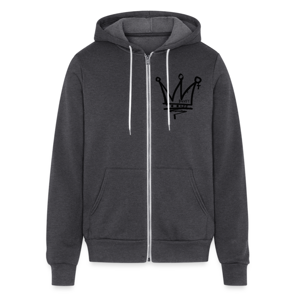 CyclePath Bella + Canvas Unisex Full Zip Hoodie - charcoal grey