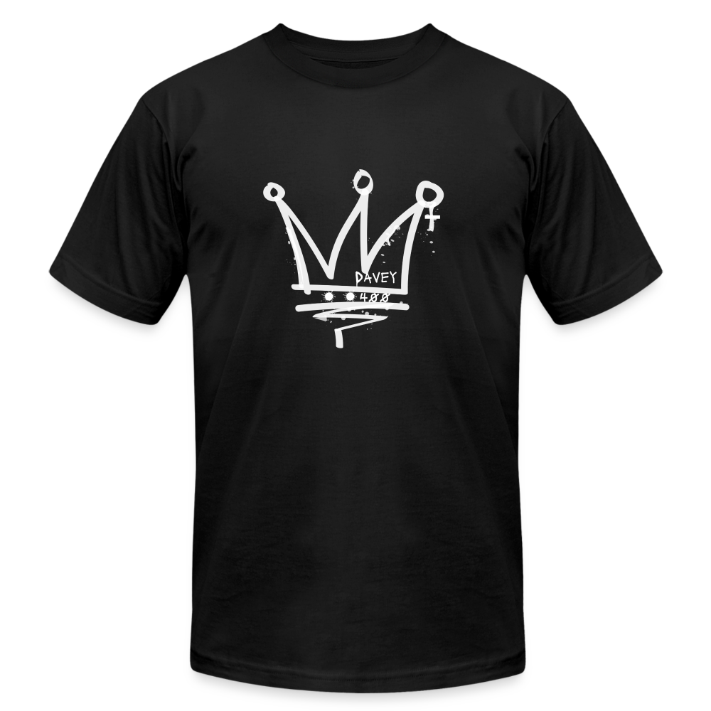 CyclePath Unisex Jersey T-Shirt by Bella + Canvas (White Logo) - black