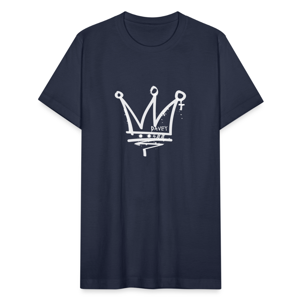 CyclePath Unisex Jersey T-Shirt by Bella + Canvas (White Logo) - navy