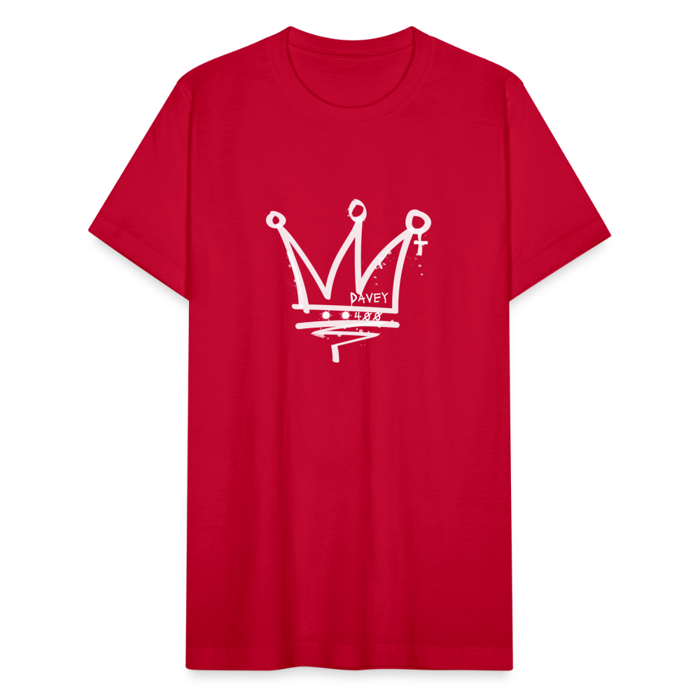 CyclePath Unisex Jersey T-Shirt by Bella + Canvas (White Logo) - red