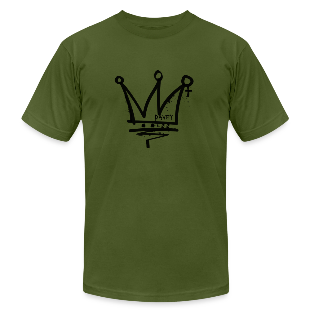 CyclePath Unisex Jersey T-Shirt by Bella + Canvas (Black Logo) - olive