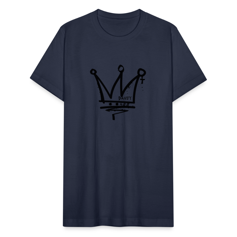 CyclePath Unisex Jersey T-Shirt by Bella + Canvas (Black Logo) - navy