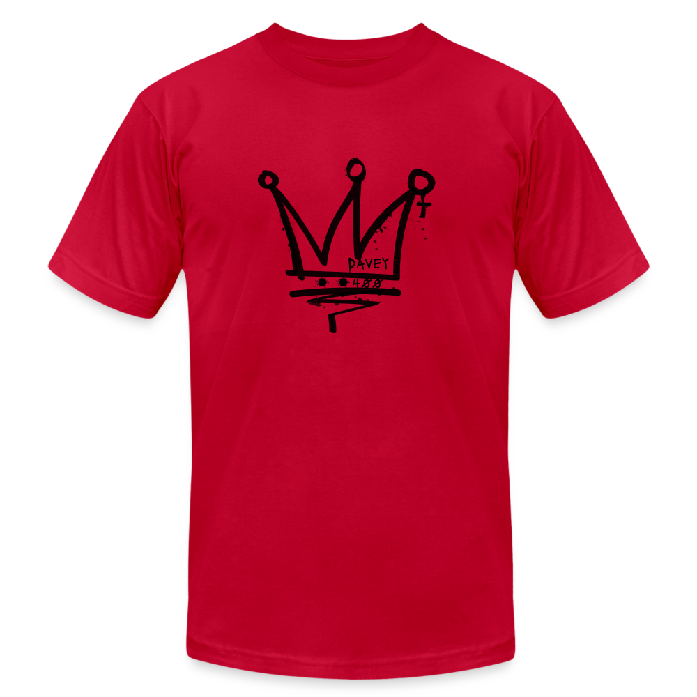 CyclePath Unisex Jersey T-Shirt by Bella + Canvas (Black Logo) - red