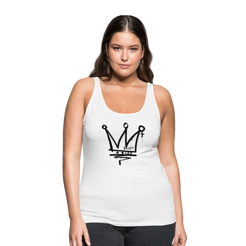 CyclePath Women’s Premium Tank Top (Black Logo) - white
