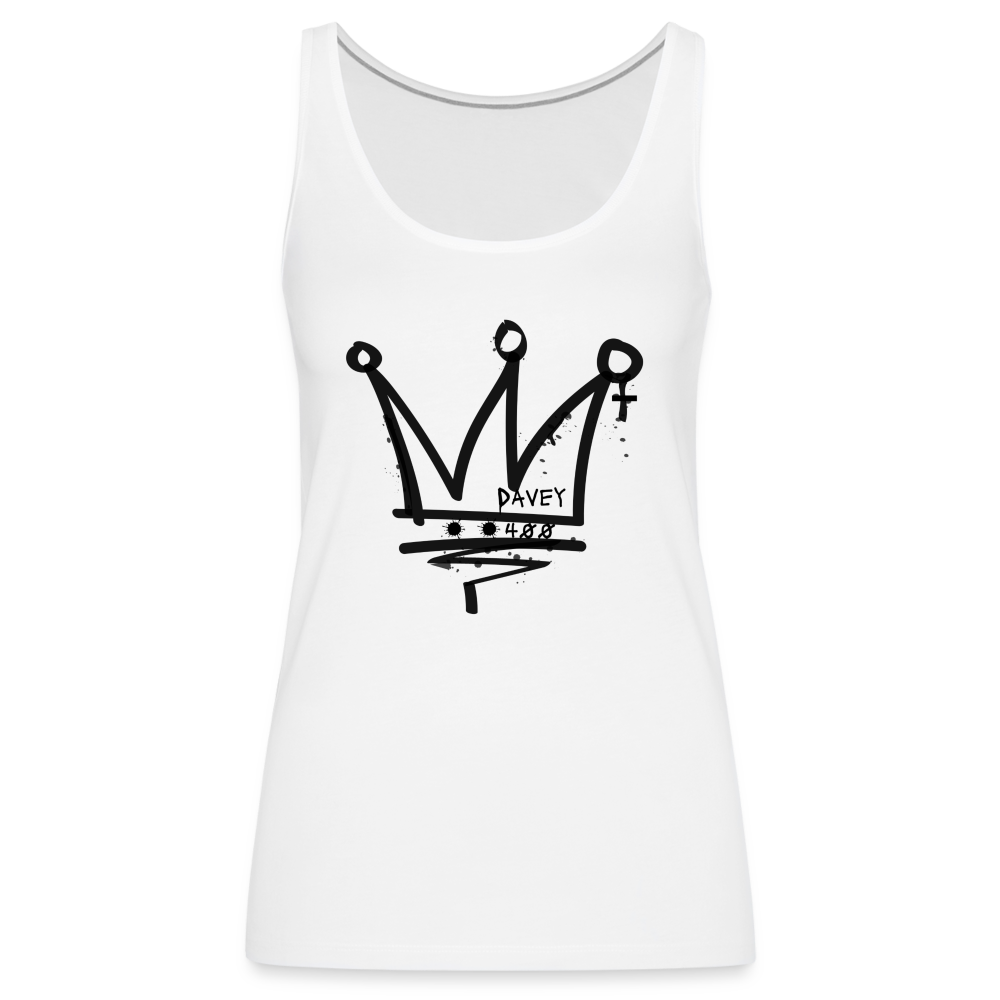 CyclePath Women’s Premium Tank Top (Black Logo) - white