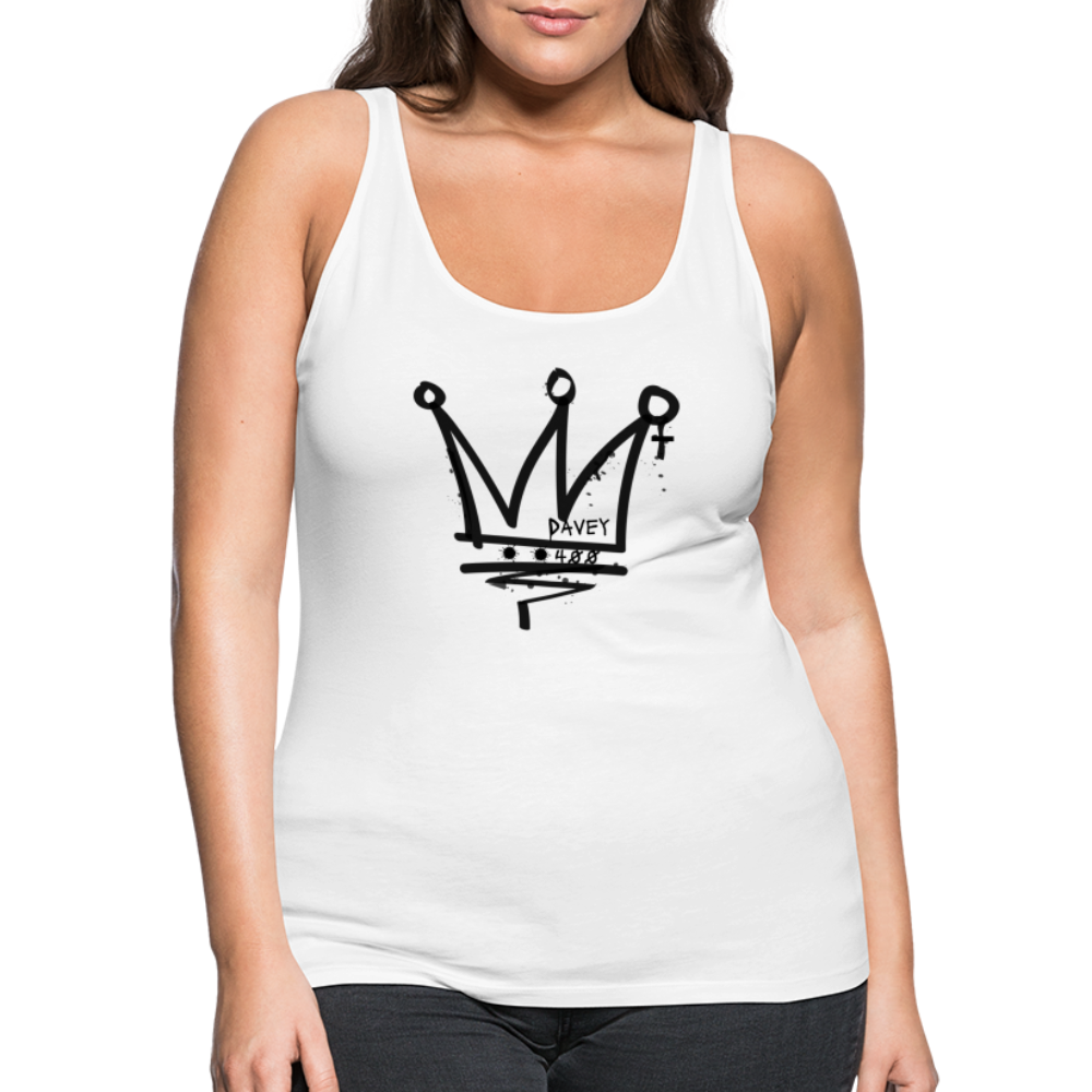CyclePath Women’s Premium Tank Top (Black Logo) - white