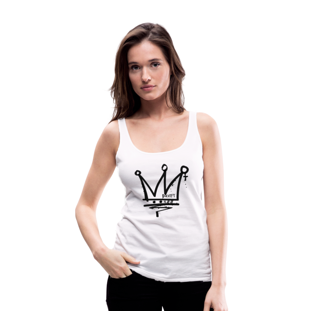 CyclePath Women’s Premium Tank Top (Black Logo) - white