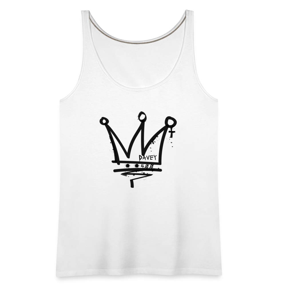 CyclePath Women’s Premium Tank Top (Black Logo) - white