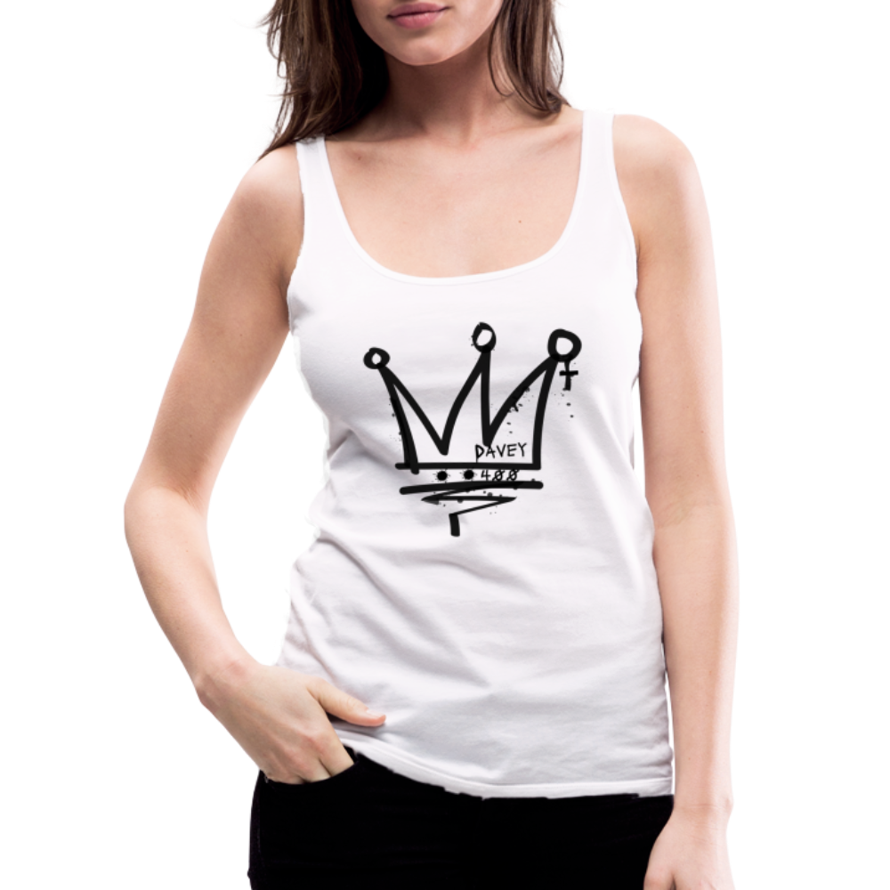 CyclePath Women’s Premium Tank Top (Black Logo) - white