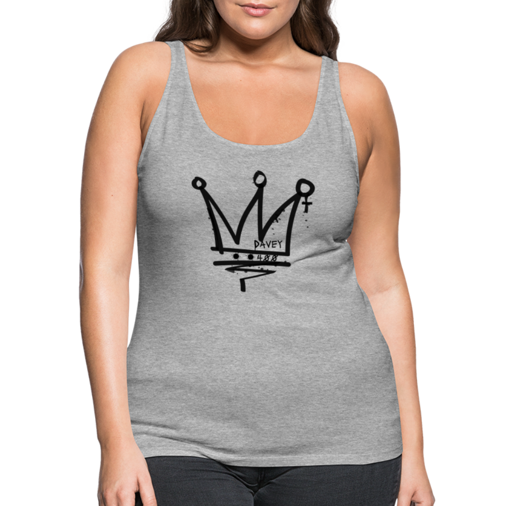 CyclePath Women’s Premium Tank Top (Black Logo) - heather gray