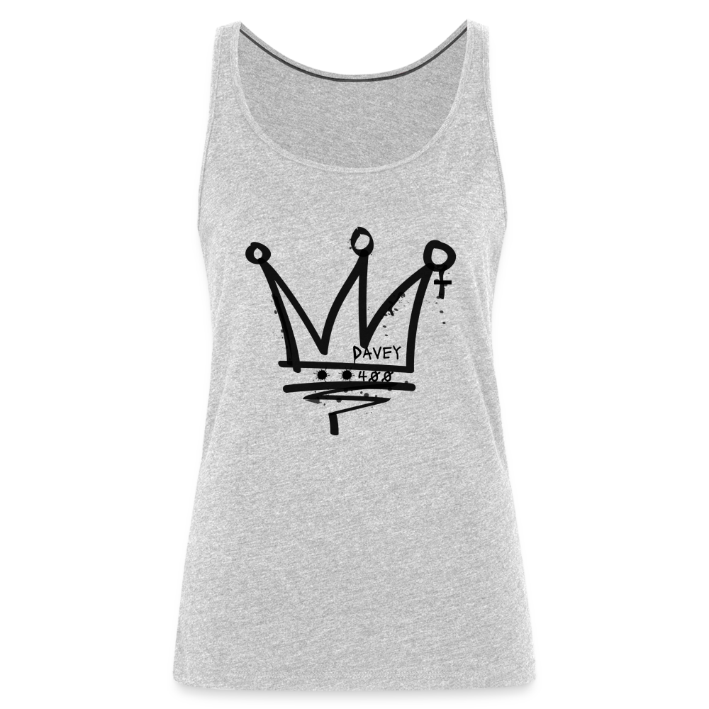 CyclePath Women’s Premium Tank Top (Black Logo) - heather gray