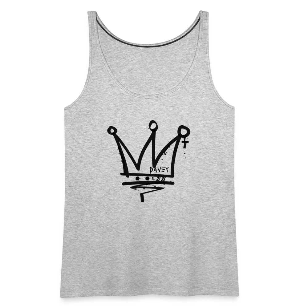 CyclePath Women’s Premium Tank Top (Black Logo) - heather gray