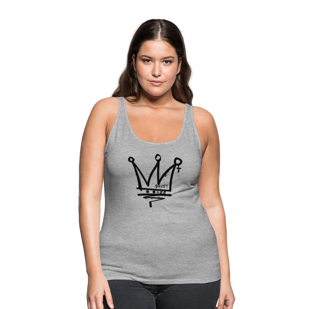CyclePath Women’s Premium Tank Top (Black Logo) - heather gray