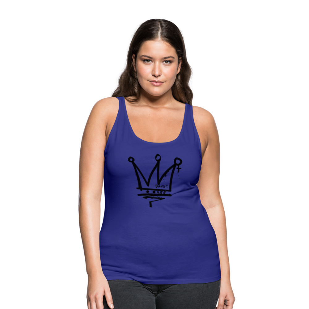 CyclePath Women’s Premium Tank Top (Black Logo) - royal blue