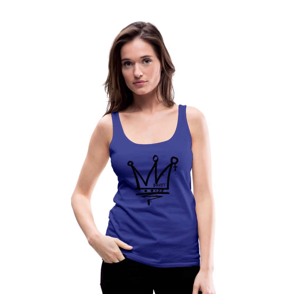 CyclePath Women’s Premium Tank Top (Black Logo) - royal blue