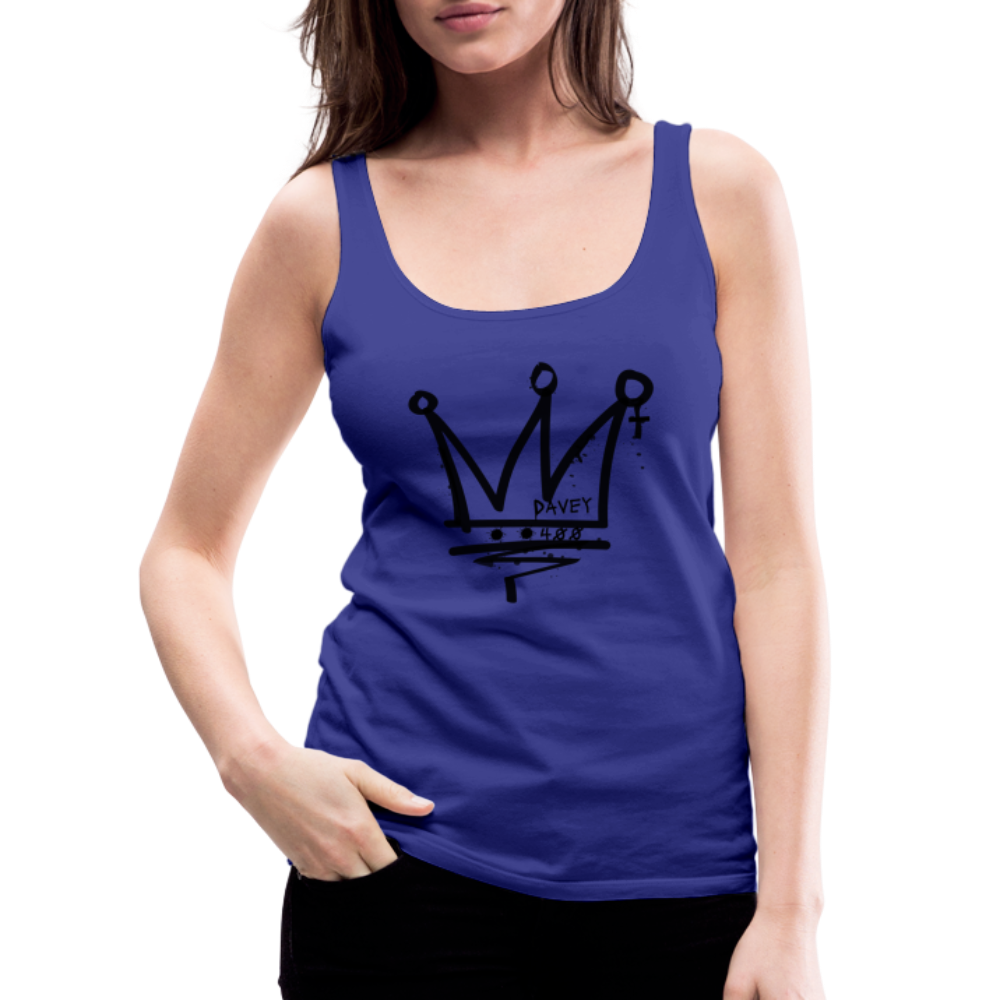 CyclePath Women’s Premium Tank Top (Black Logo) - royal blue