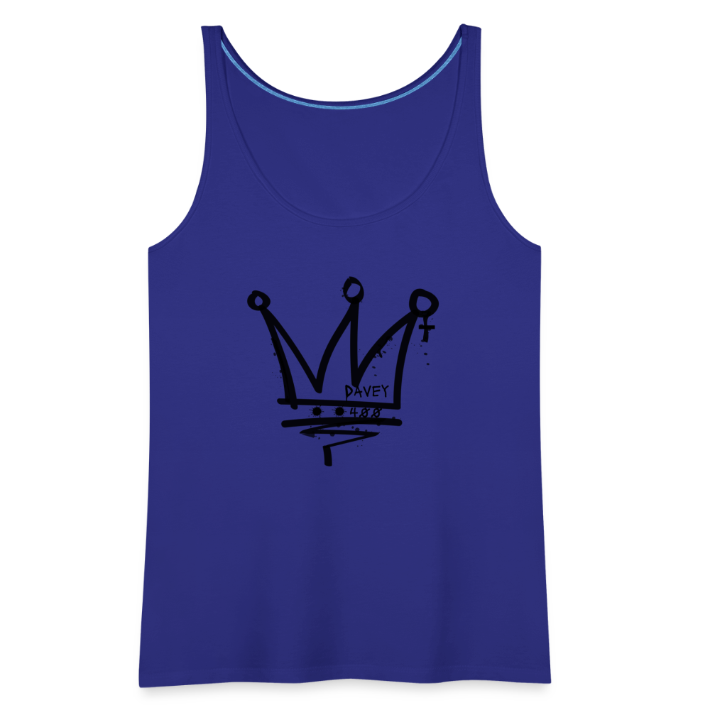 CyclePath Women’s Premium Tank Top (Black Logo) - royal blue