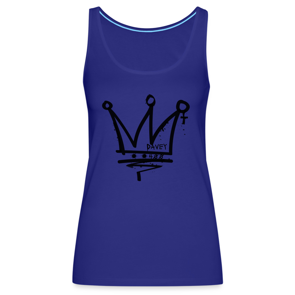 CyclePath Women’s Premium Tank Top (Black Logo) - royal blue