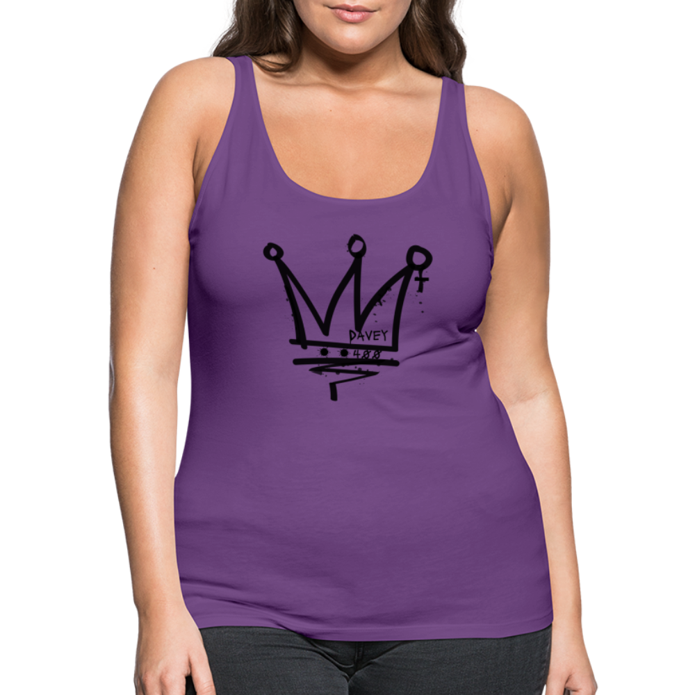 CyclePath Women’s Premium Tank Top (Black Logo) - purple