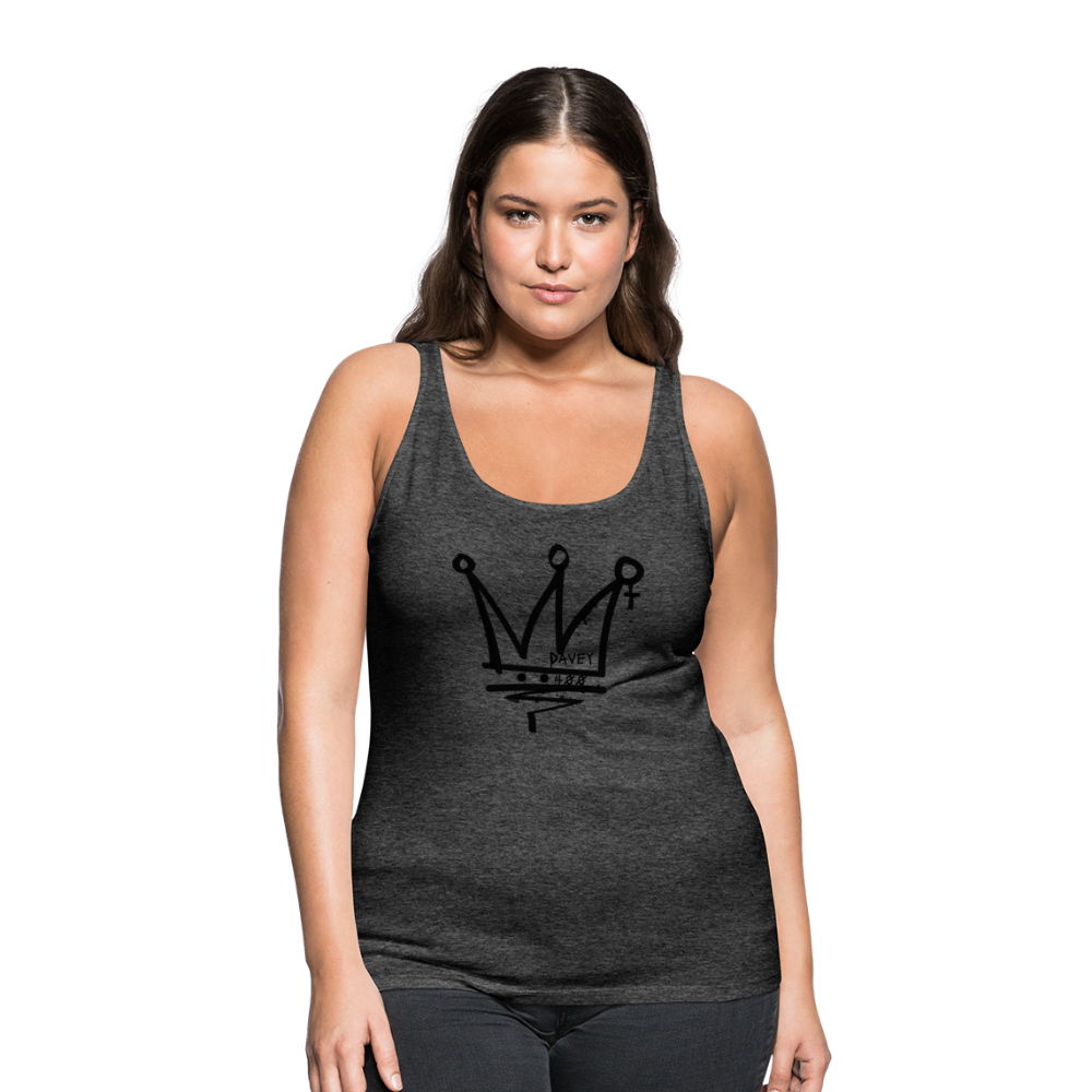 CyclePath Women’s Premium Tank Top (Black Logo) - charcoal grey