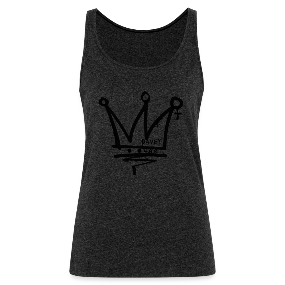 CyclePath Women’s Premium Tank Top (Black Logo) - charcoal grey