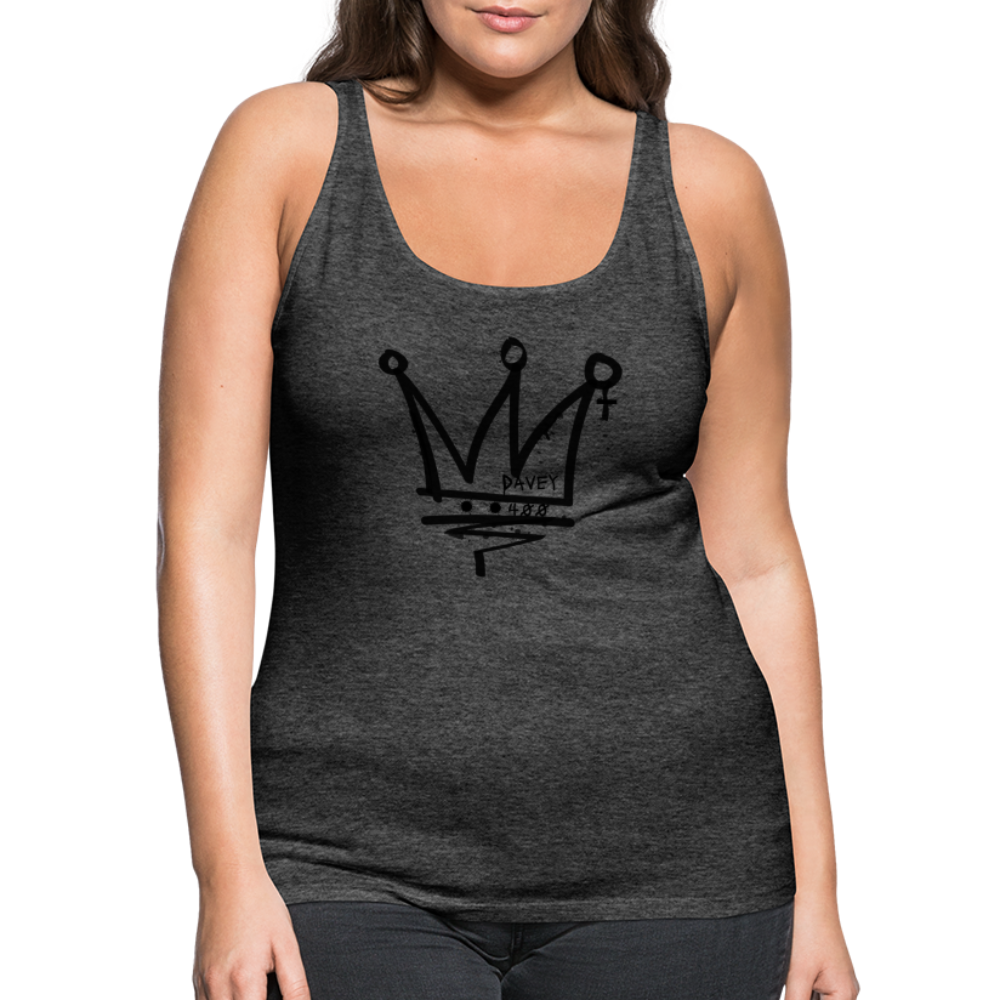 CyclePath Women’s Premium Tank Top (Black Logo) - charcoal grey