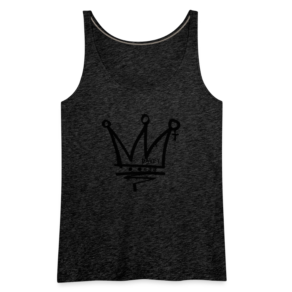CyclePath Women’s Premium Tank Top (Black Logo) - charcoal grey