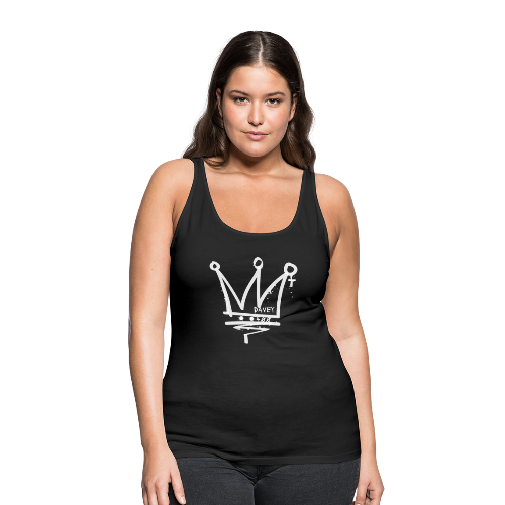 CyclePath Women’s Premium Tank Top (White Logo) - black