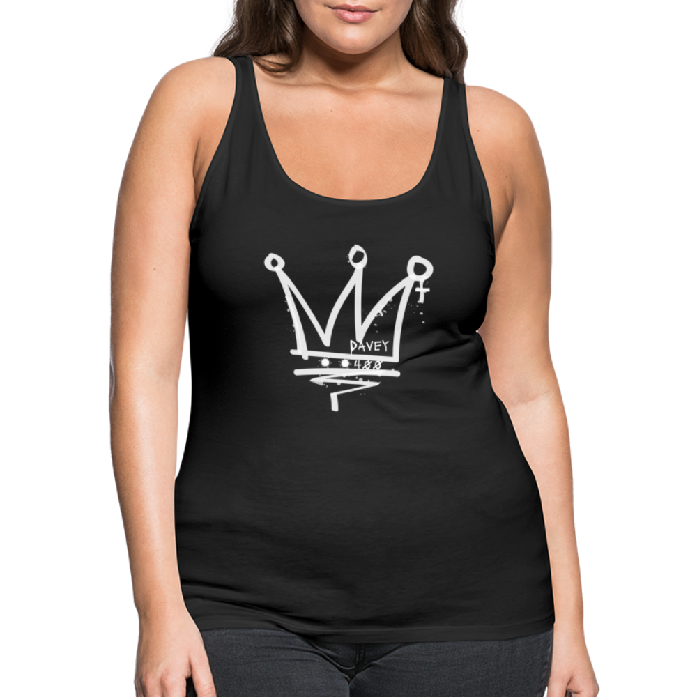 CyclePath Women’s Premium Tank Top (White Logo) - black