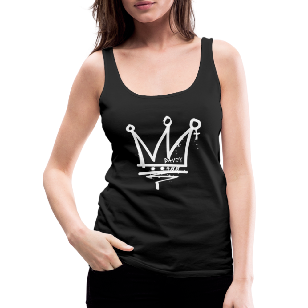 CyclePath Women’s Premium Tank Top (White Logo) - black
