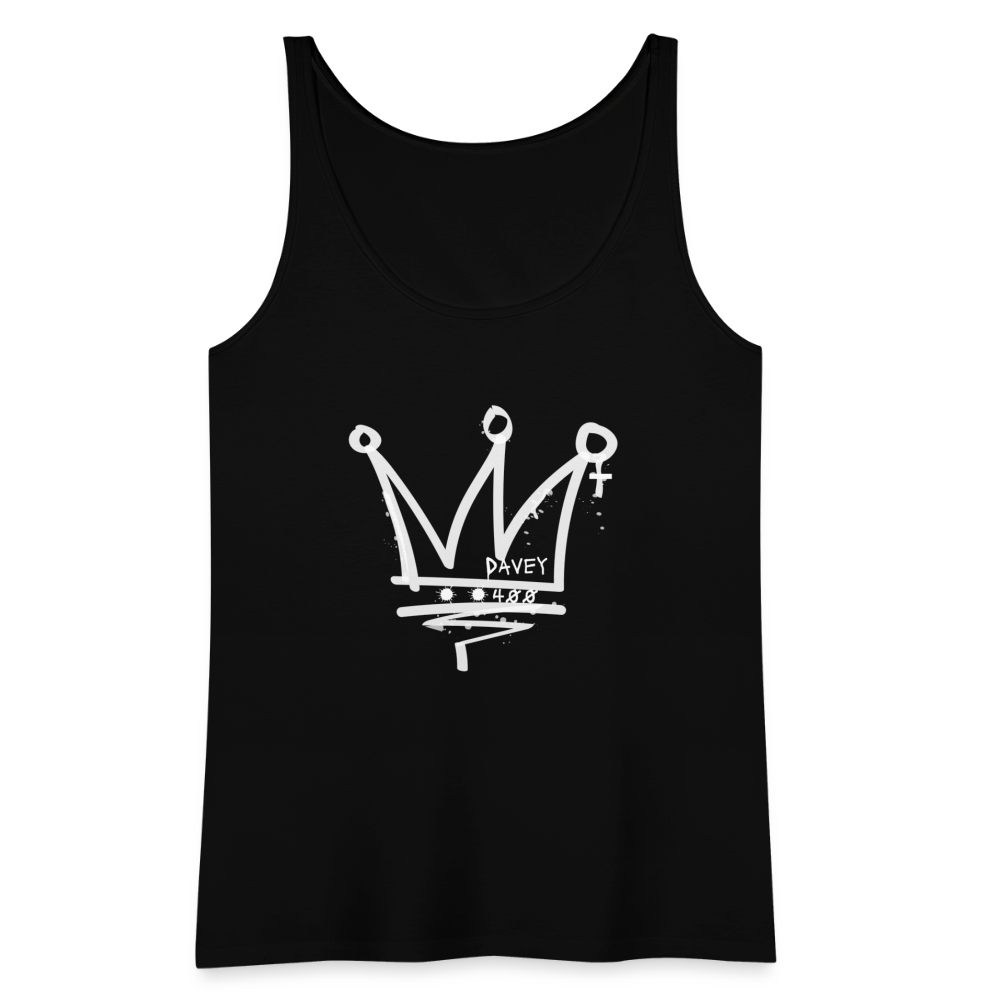 CyclePath Women’s Premium Tank Top (White Logo) - black