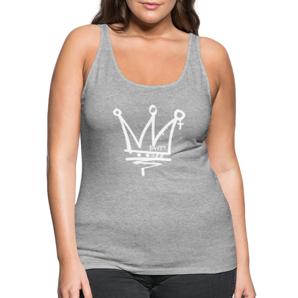 CyclePath Women’s Premium Tank Top (White Logo) - heather gray