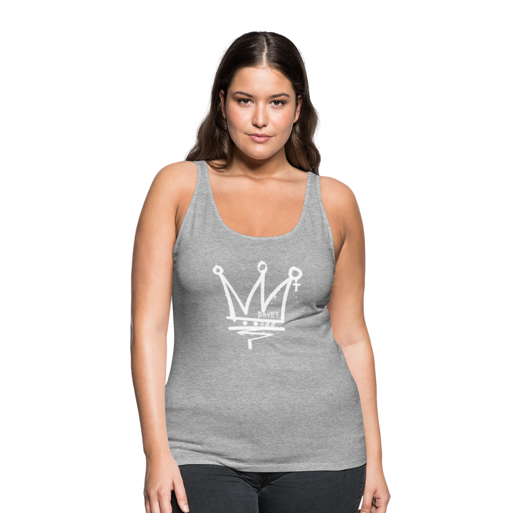 CyclePath Women’s Premium Tank Top (White Logo) - heather gray