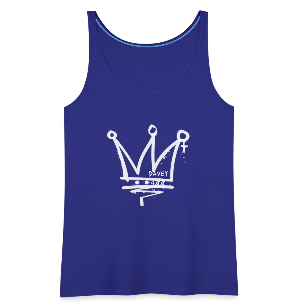 CyclePath Women’s Premium Tank Top (White Logo) - royal blue