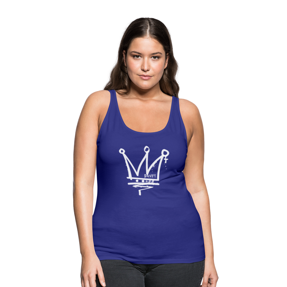 CyclePath Women’s Premium Tank Top (White Logo) - royal blue