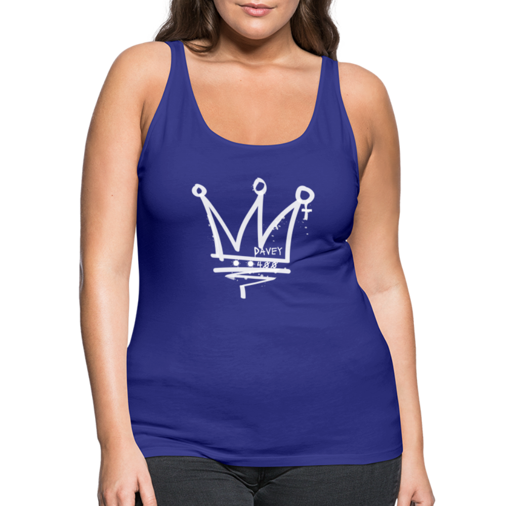 CyclePath Women’s Premium Tank Top (White Logo) - royal blue