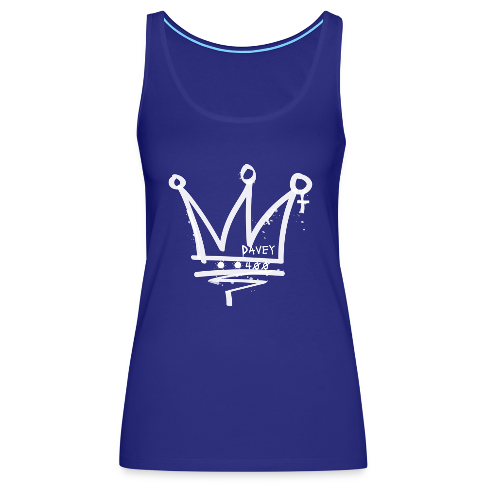 CyclePath Women’s Premium Tank Top (White Logo) - royal blue
