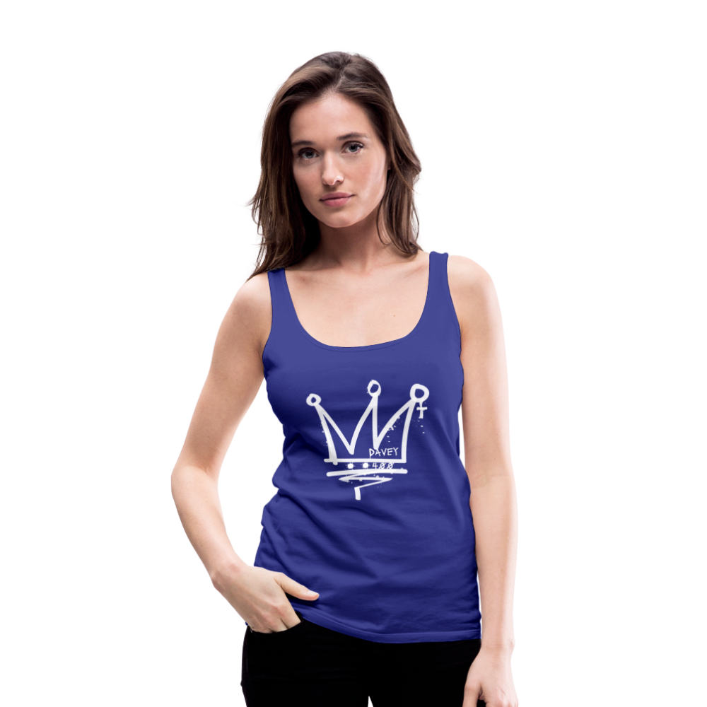 CyclePath Women’s Premium Tank Top (White Logo) - royal blue